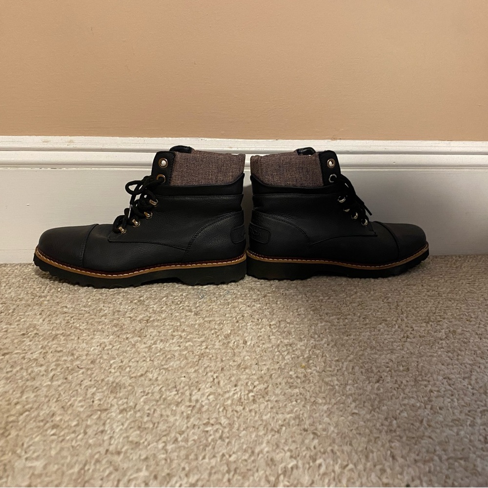 Nautica Black and Brown Men's Boots